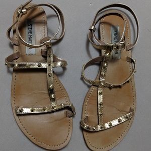 Steve Madden golden spiked sandals